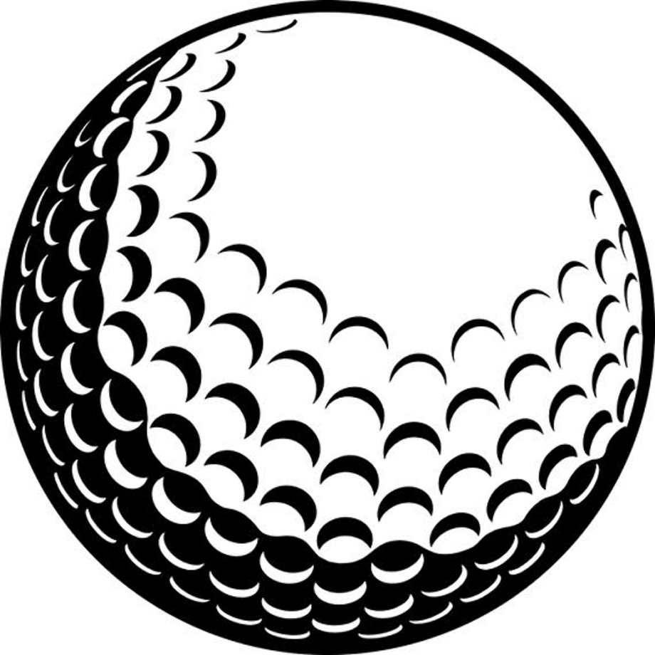 golf ball clipart black