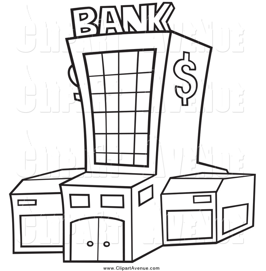 bank clipart outline