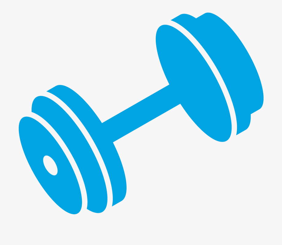 barbell clipart blue