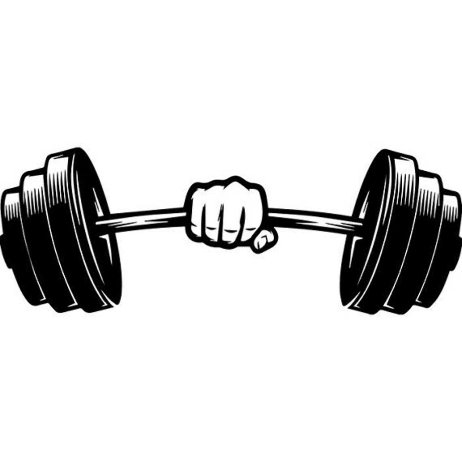 barbell clipart curved