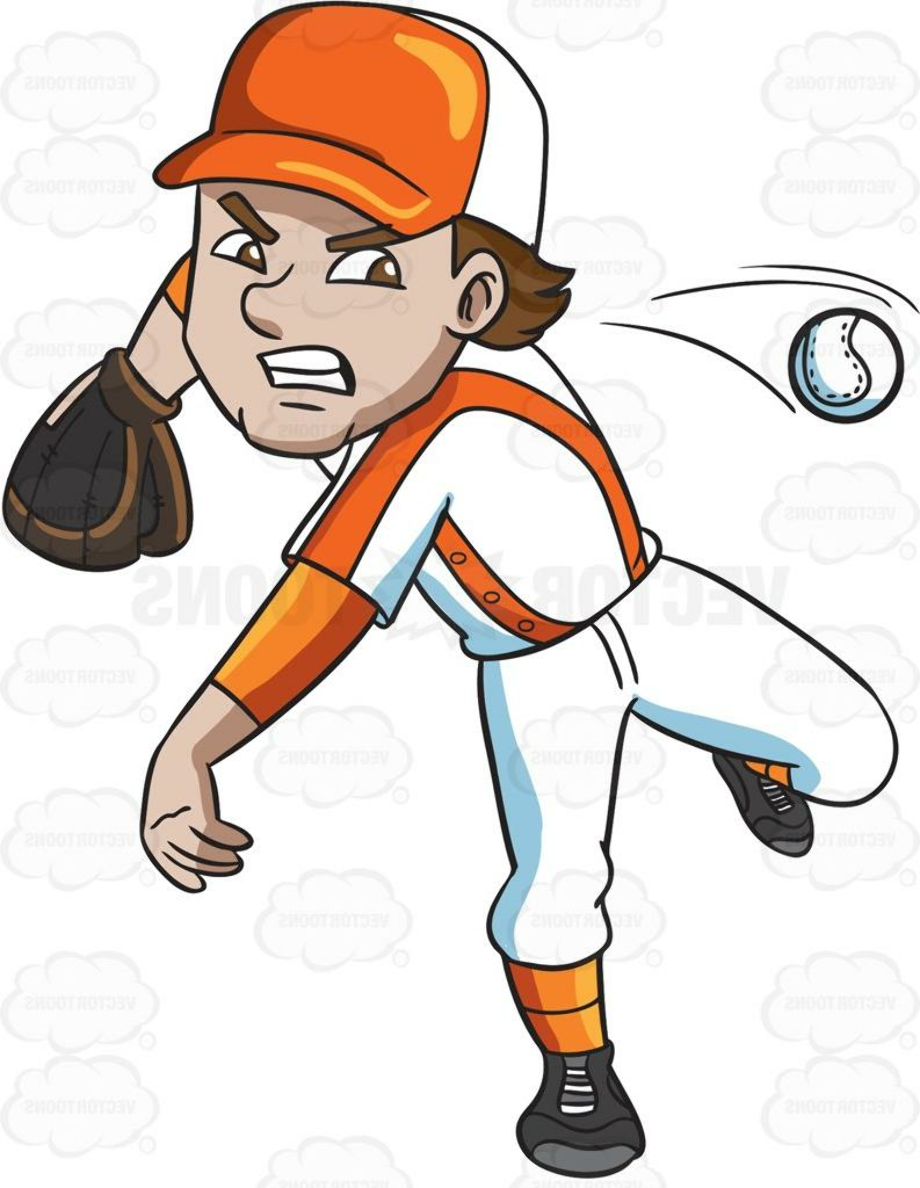 baseball player clipart vector