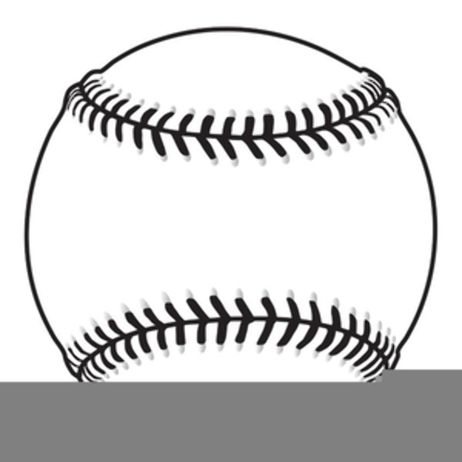 baseball clipart black and white