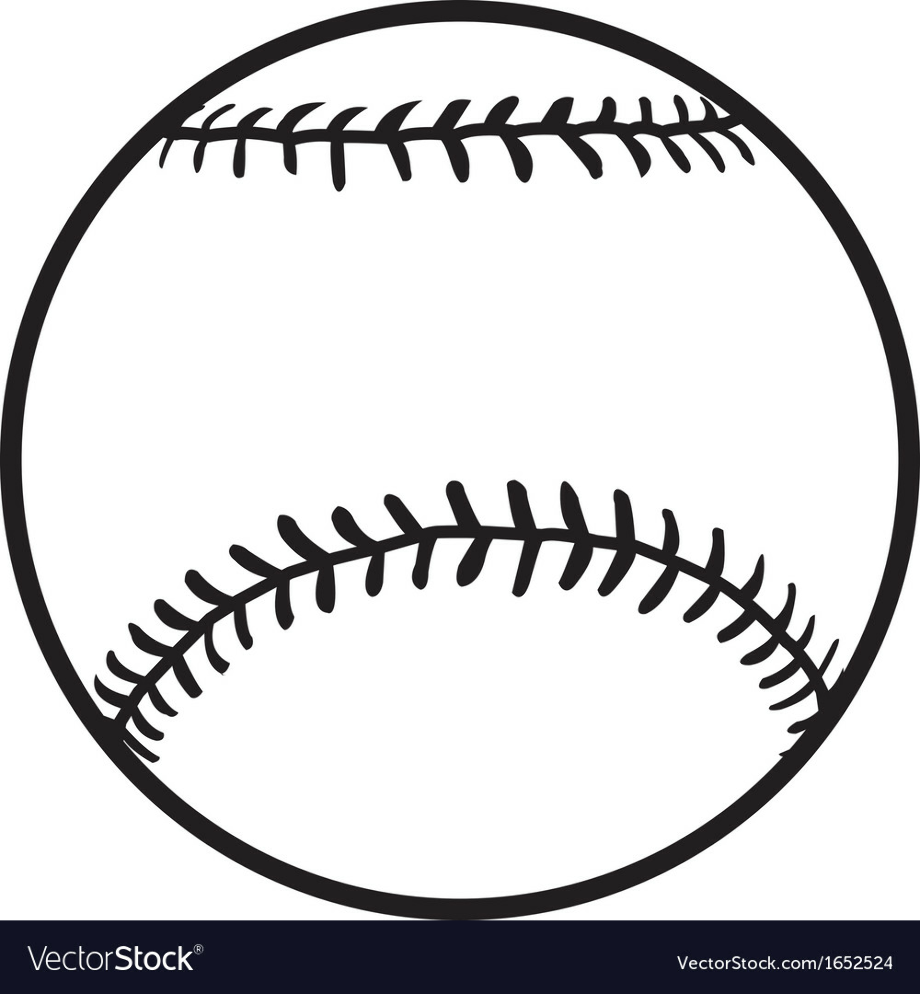 Бейсбольный мяч рисовать