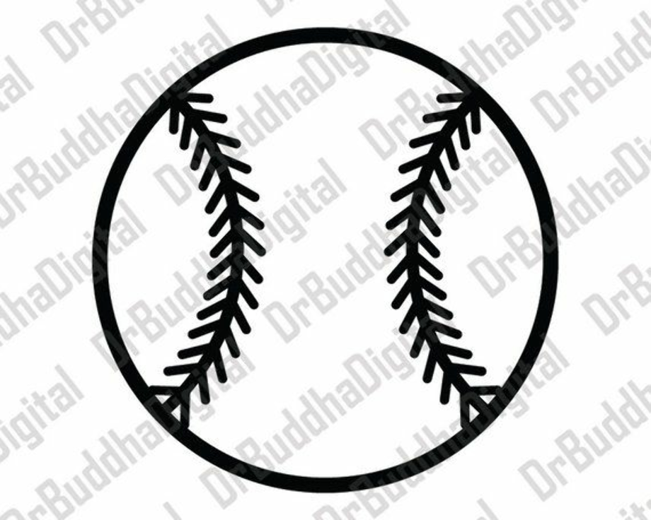 baseball clipart black and white svg