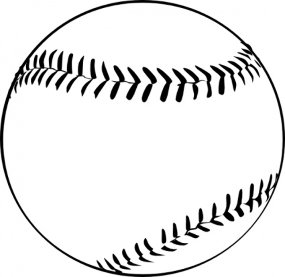 baseball clipart black and white field