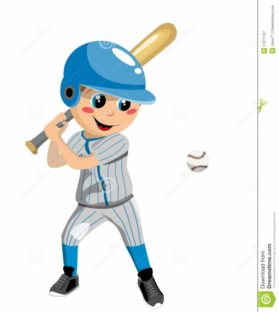 baseball player clipart cute