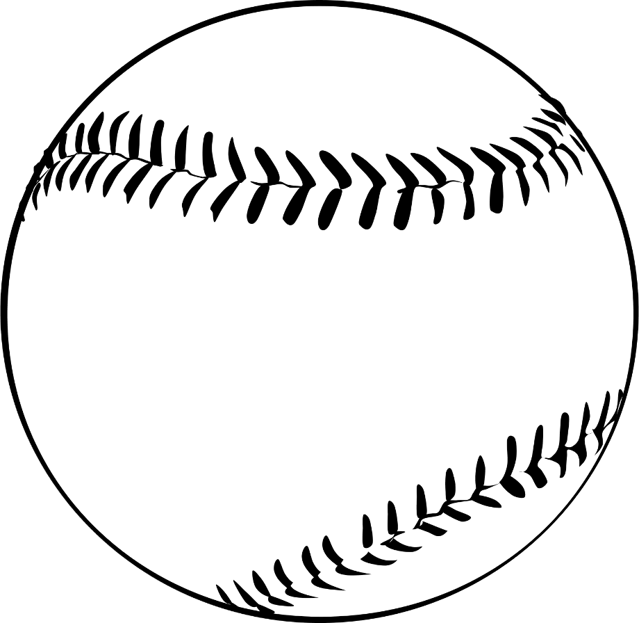 baseball clipart black and white youth