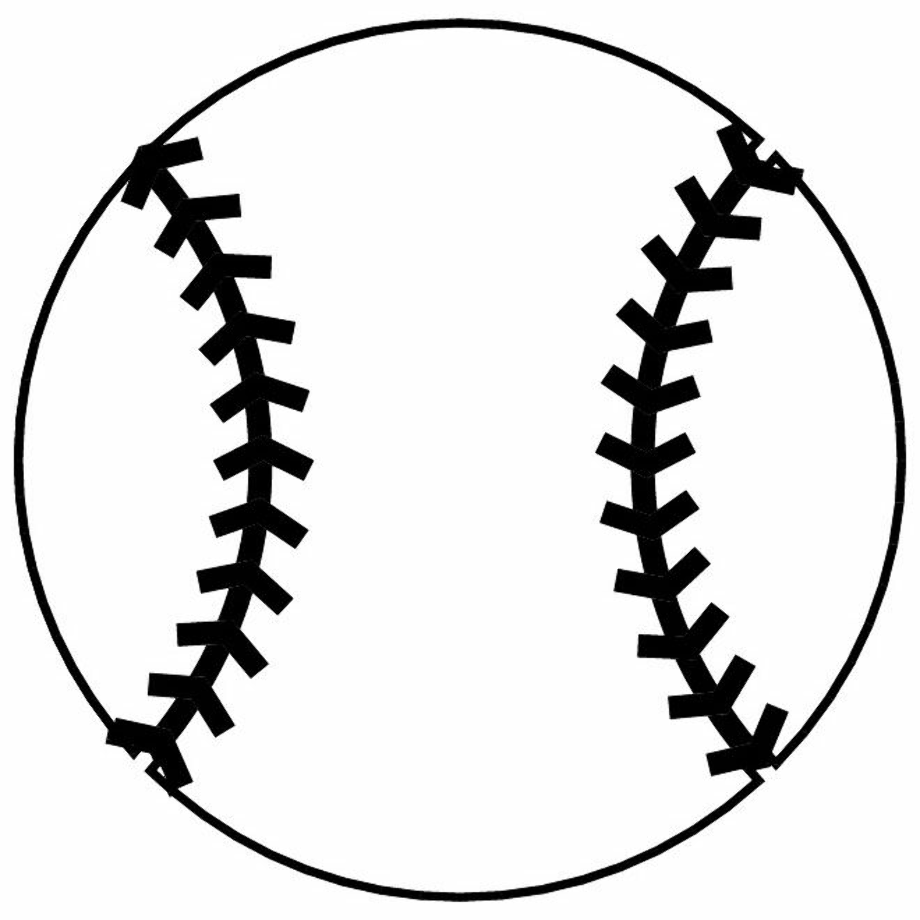 baseball clipart black and white vector