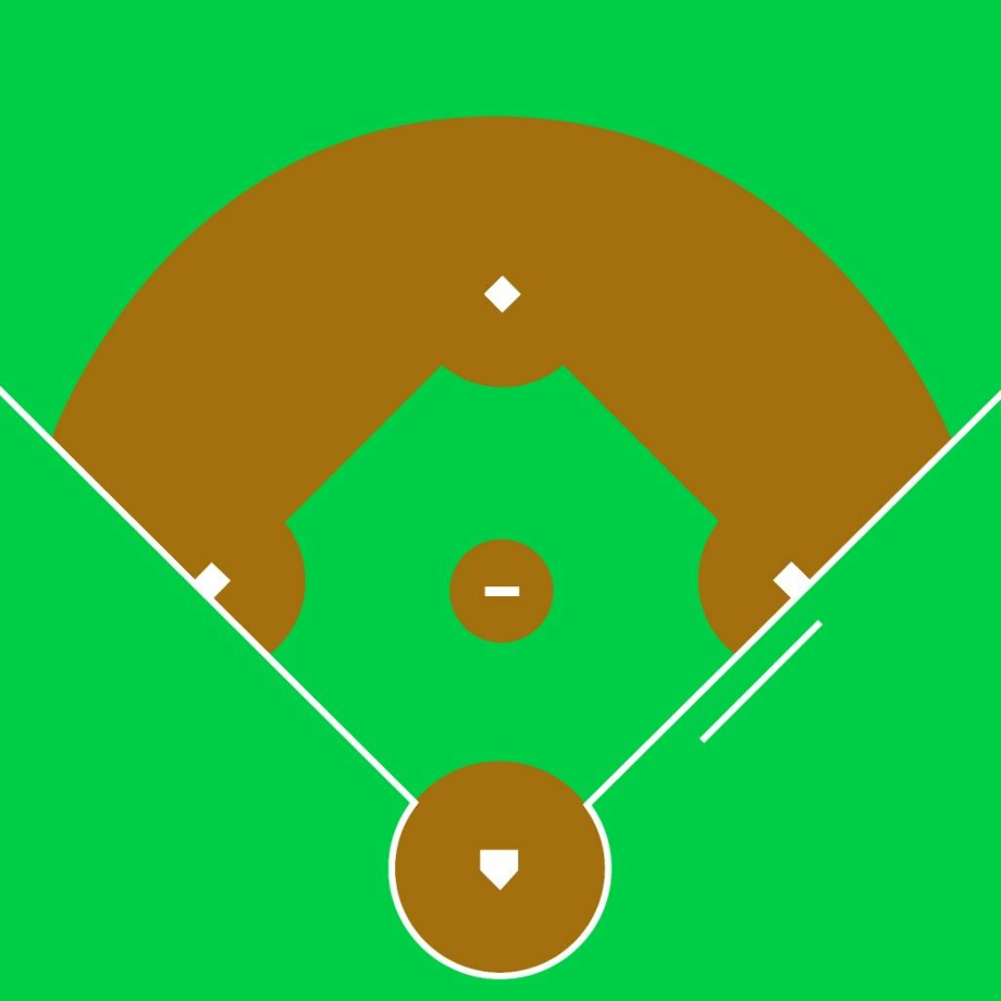baseball diamond clipart simple