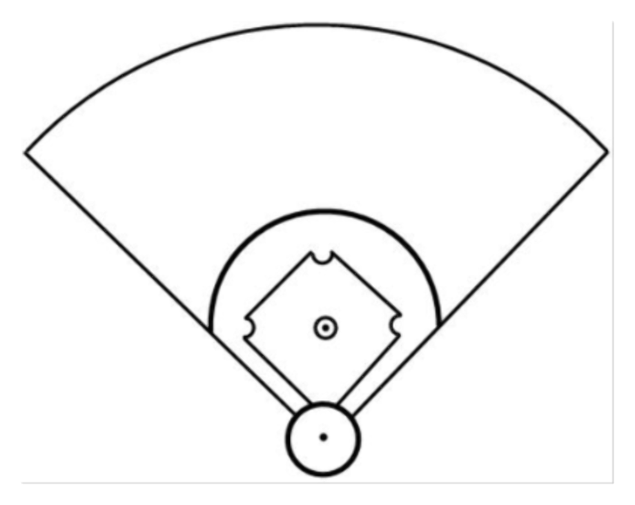 how to draw a baseball diamond