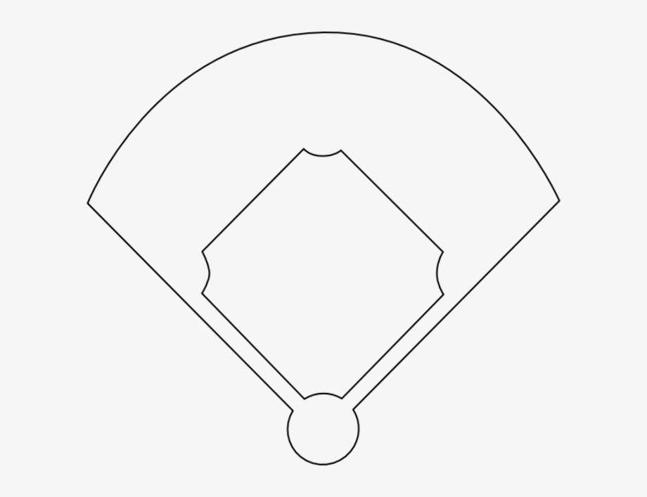baseball clipart black and white diamond