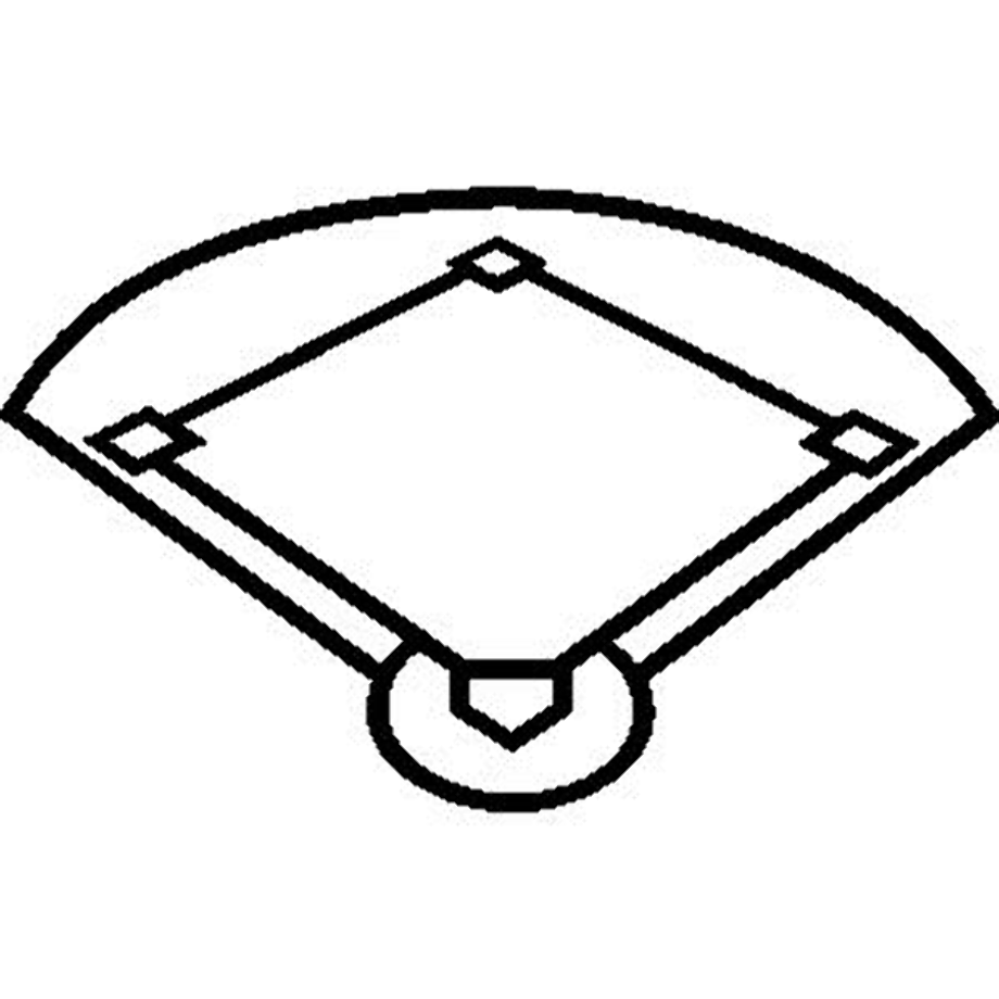 Download High Quality baseball diamond clipart outline Transparent PNG
