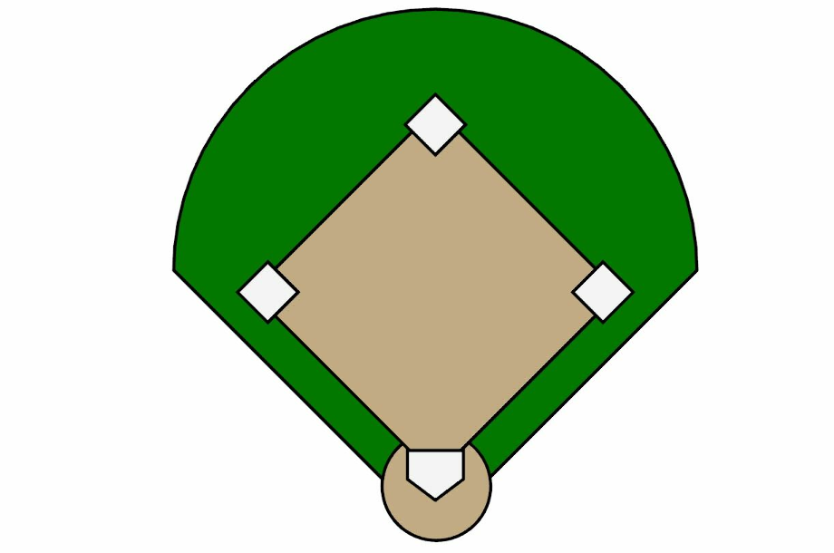 baseball diamond clipart softball