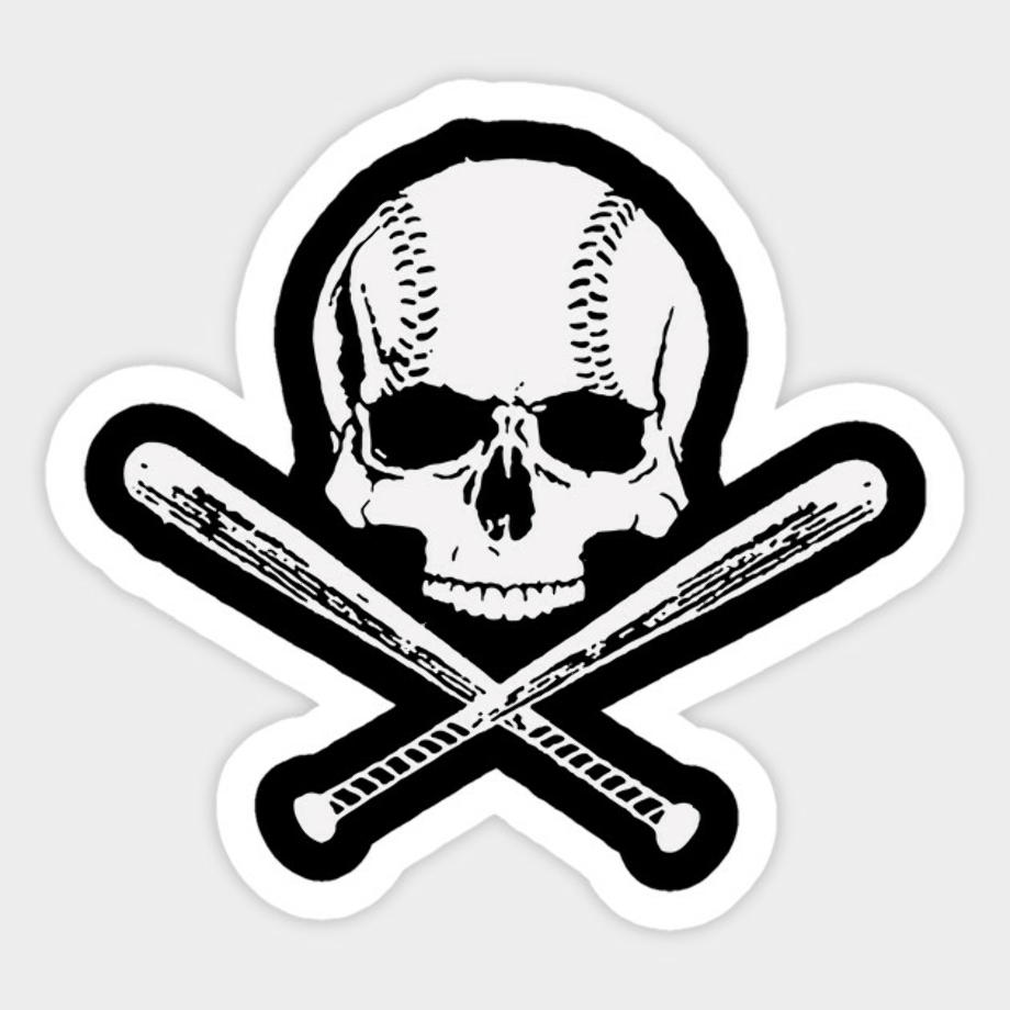 baseball logo skull