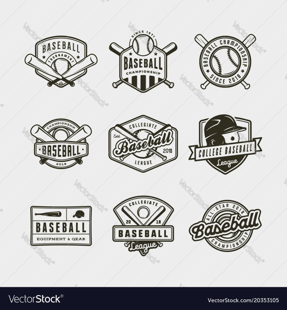 baseball logo retro