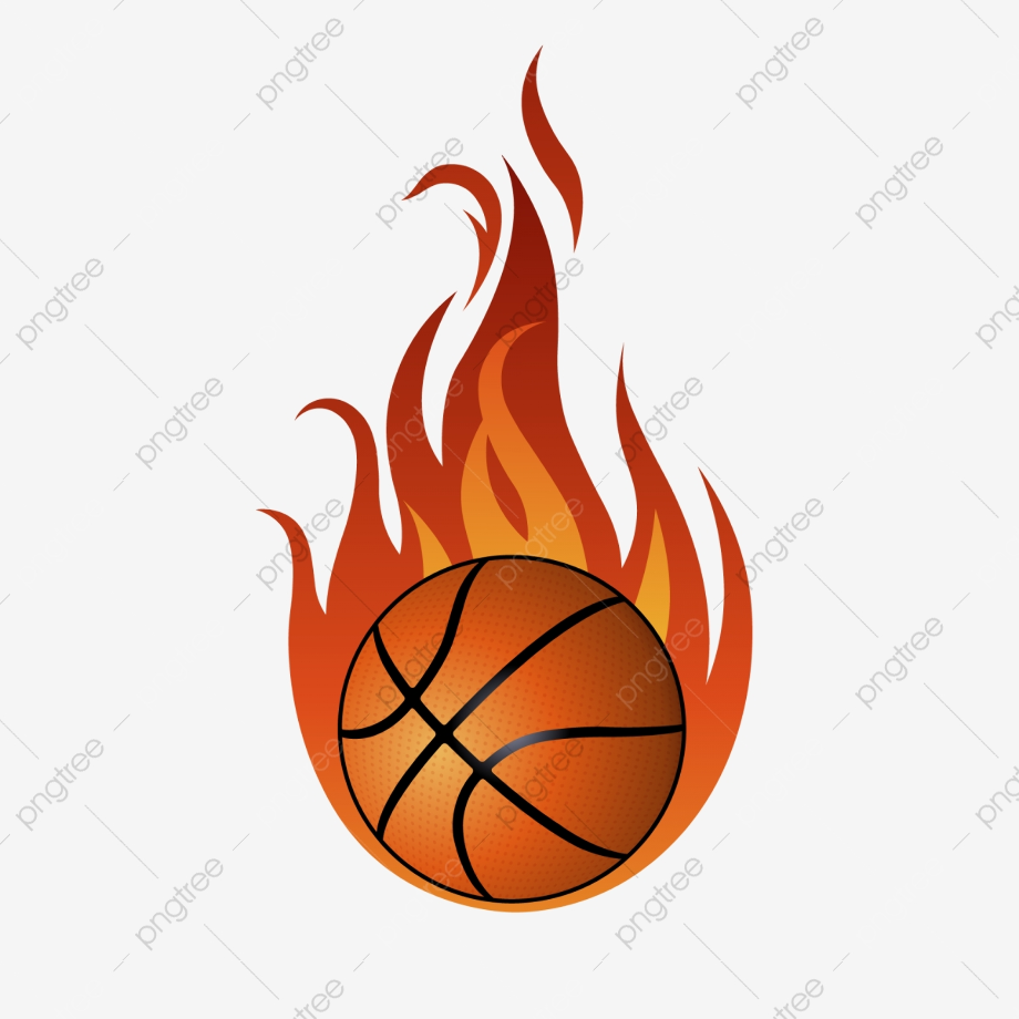basketball transparent flame