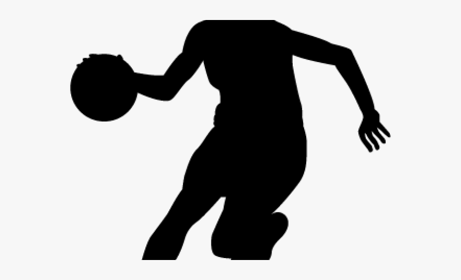 basketball clipart black and white dribbling