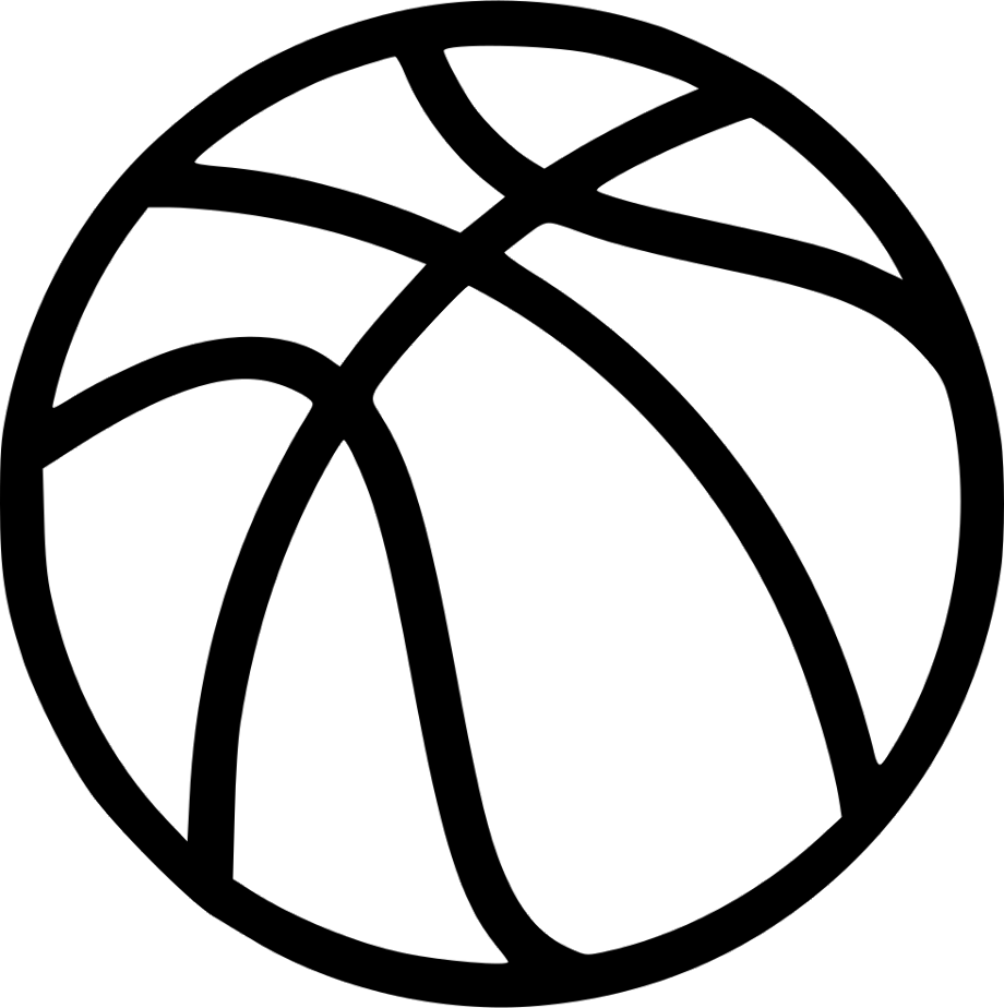 basketball clipart black and white svg