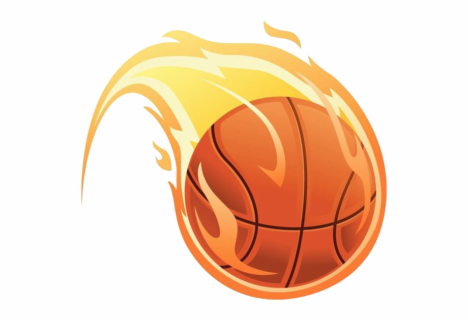 basketball clipart fire