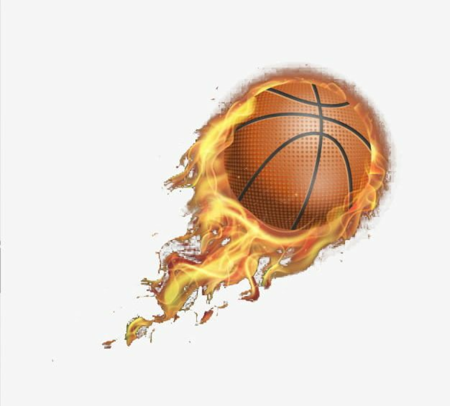 basketball transparent fire