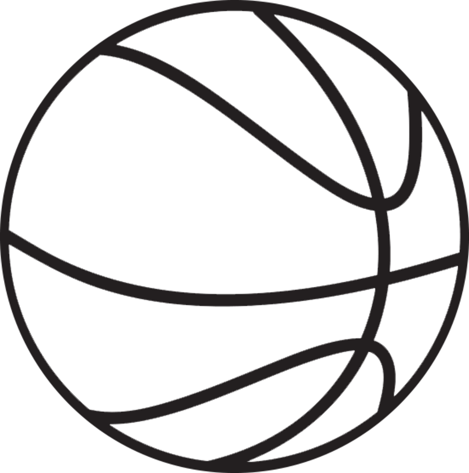 basketball clipart black and white ball