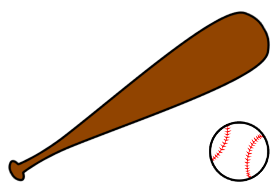 baseball bat clipart crossed