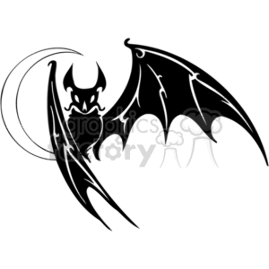 bat clipart scary