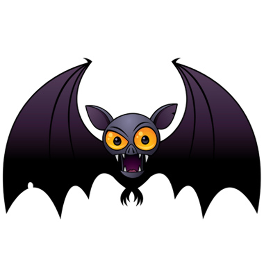 Bat clipart scary.
