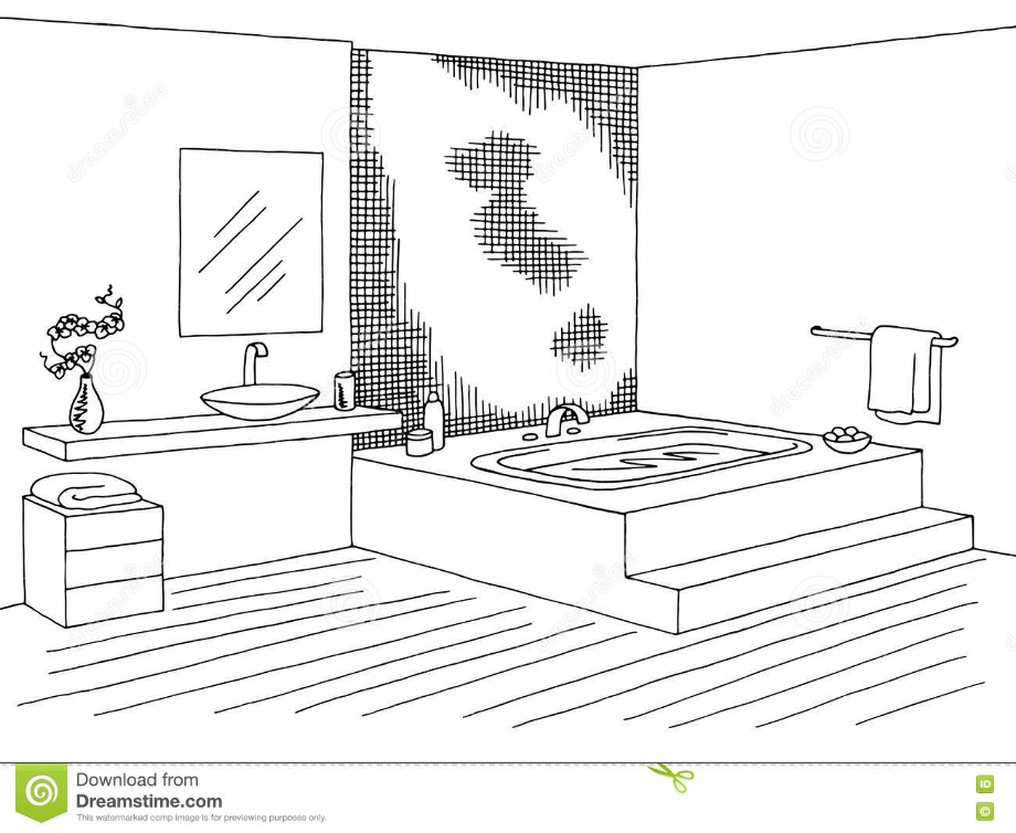 Download High Quality bathroom clipart black and white Transparent PNG