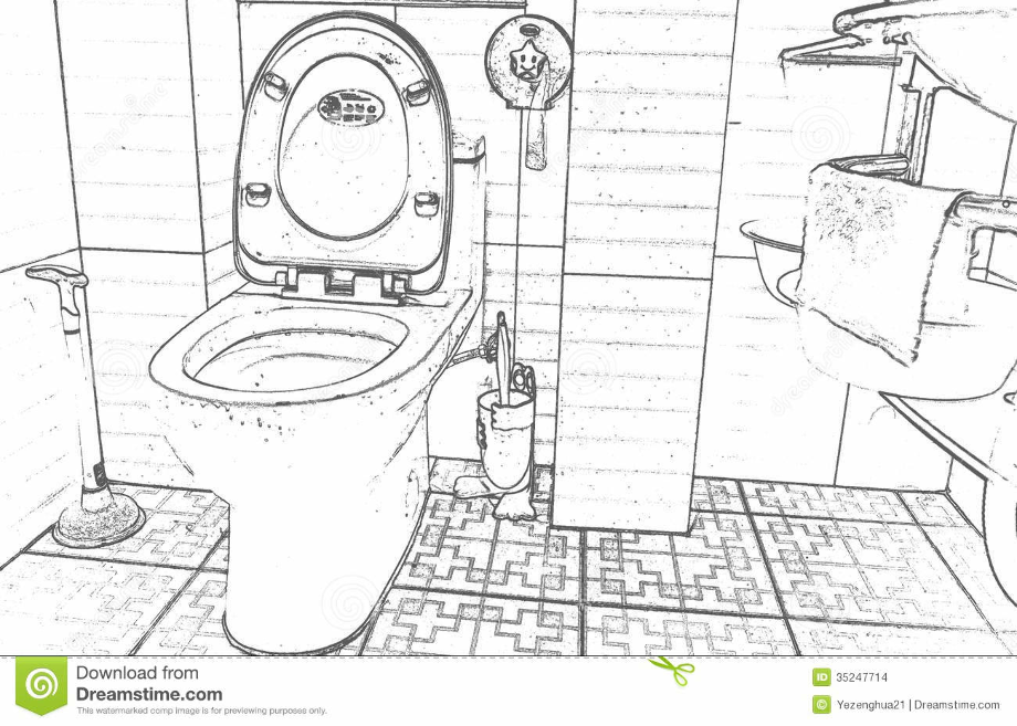 Download High Quality bathroom clipart black and white Transparent PNG