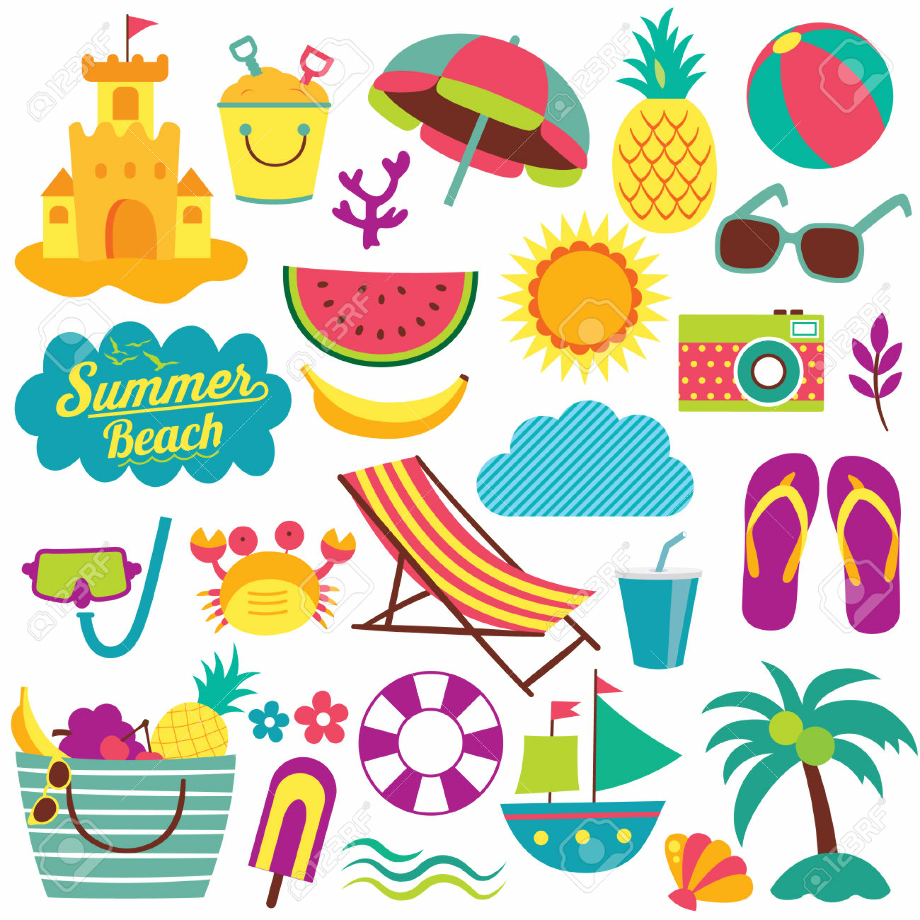 beach clip art theme