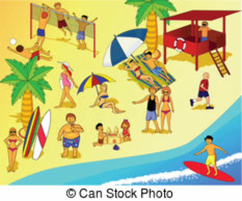 beach clipart people
