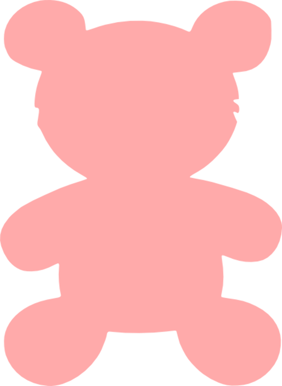 bear clipart pink