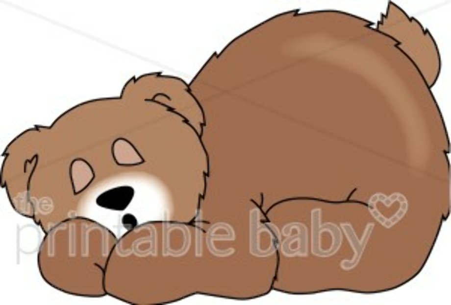 teddy bear clipart sleeping