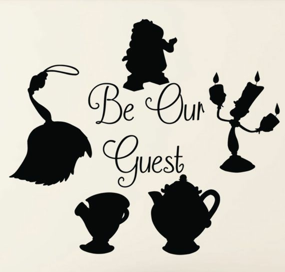 beauty and the beast clipart be our guest