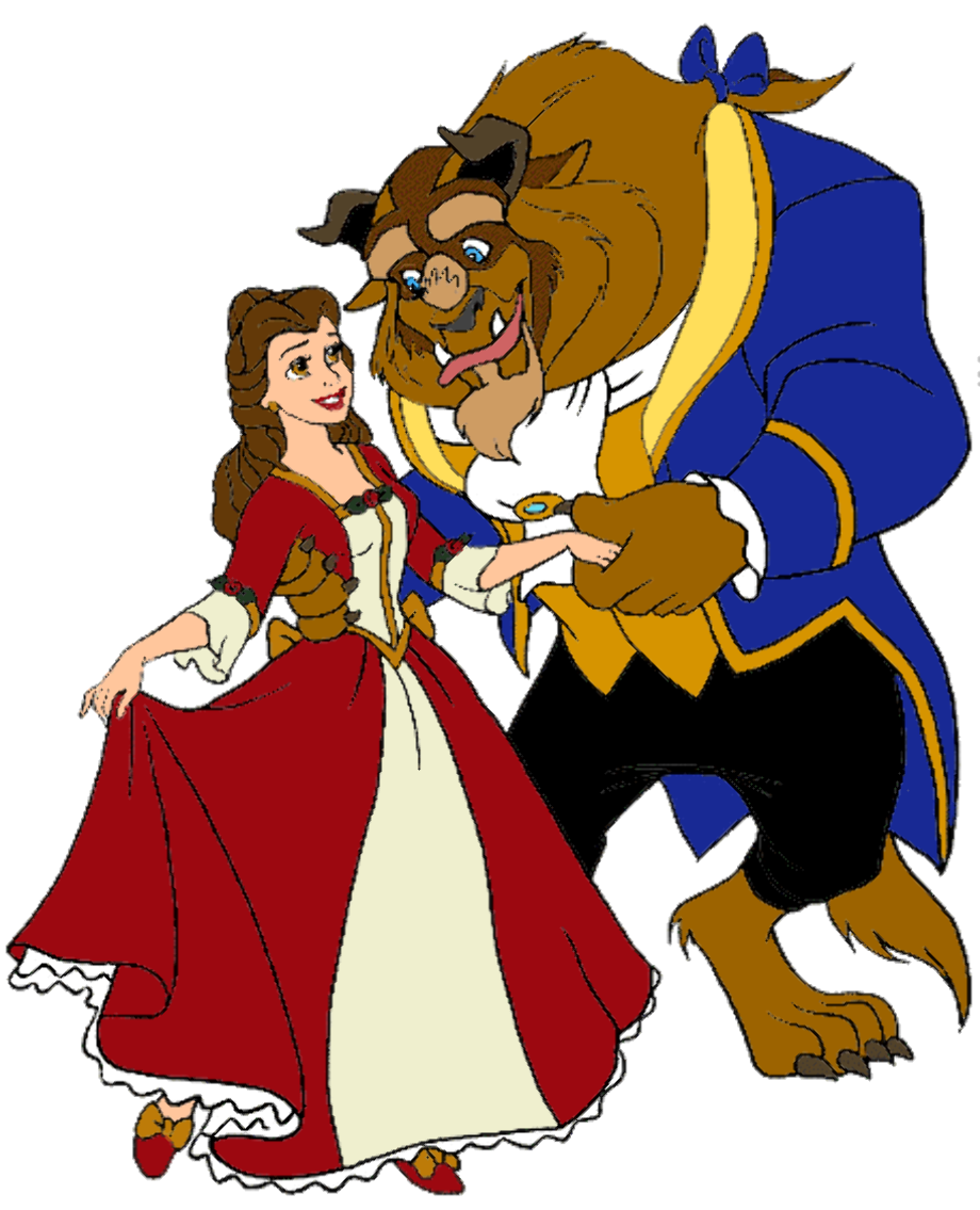 beauty and the beast clipart christmas