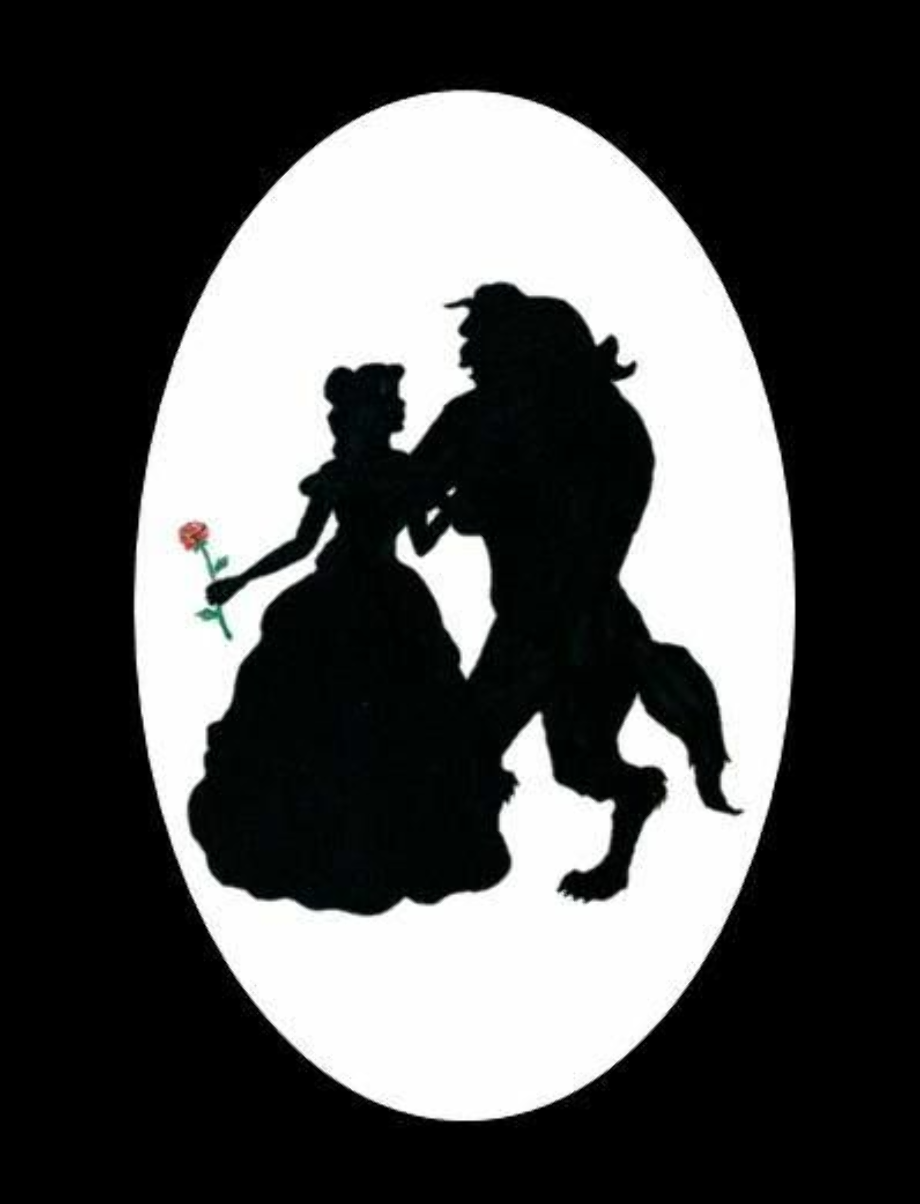 beauty and the beast clipart silhouette