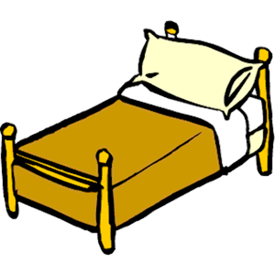 Желтая кровать мультяшная