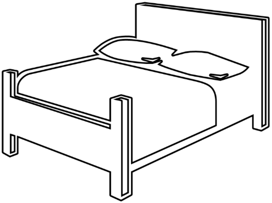bedroom clipart coloring