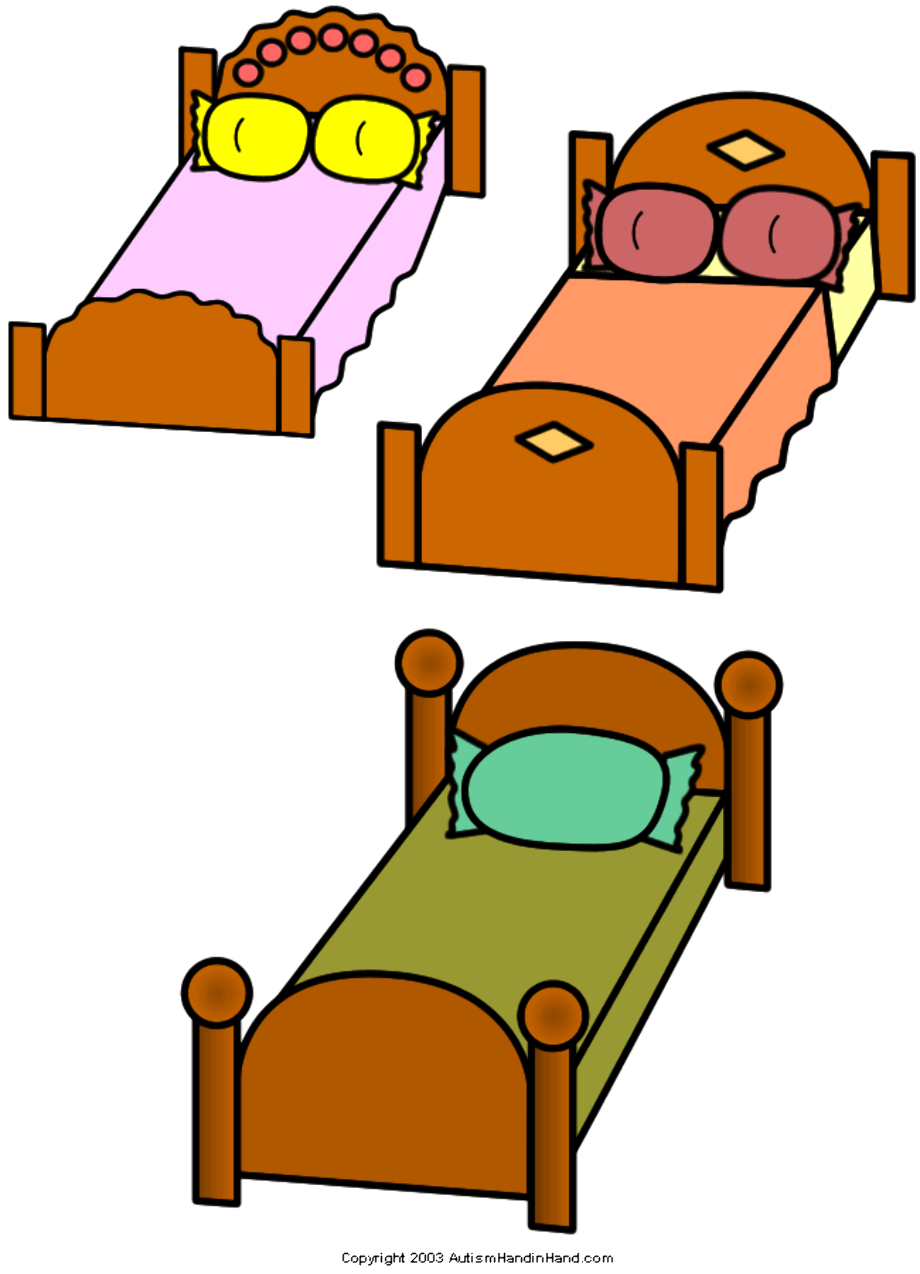 bed clipart goldilocks