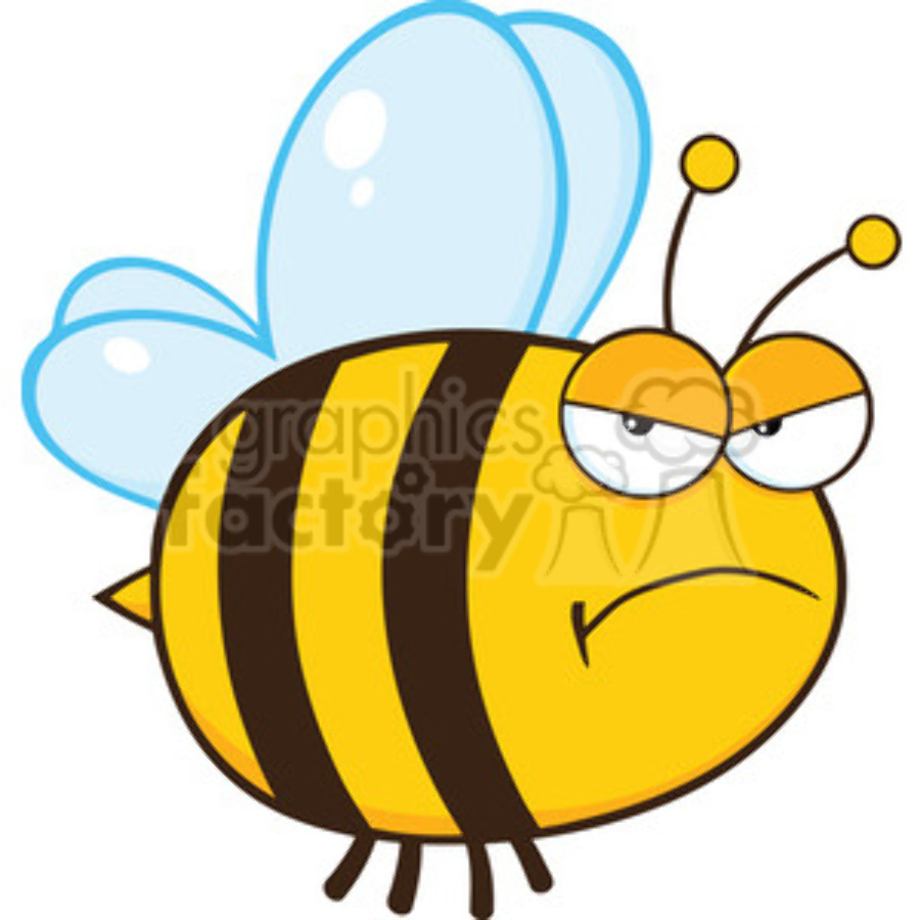 bee clipart angry