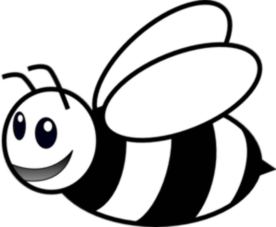 bee clipart outline