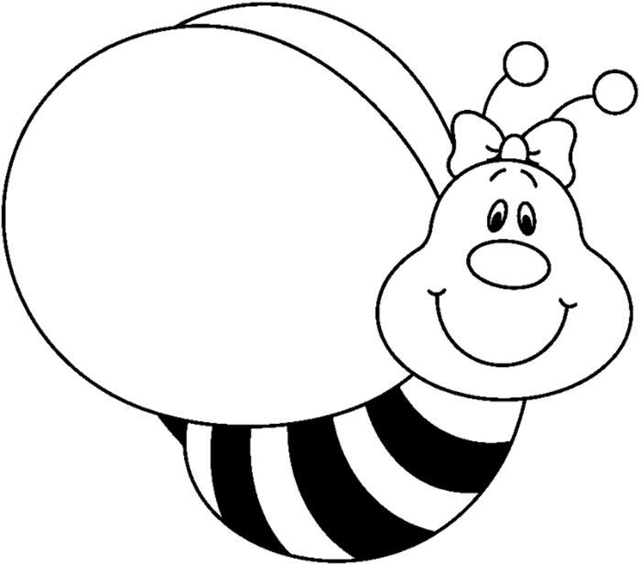 Download High Quality bee clipart outline Transparent PNG
