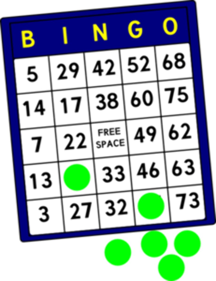 bingo clipart card