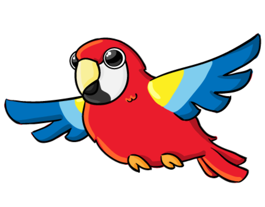 parrot clipart red