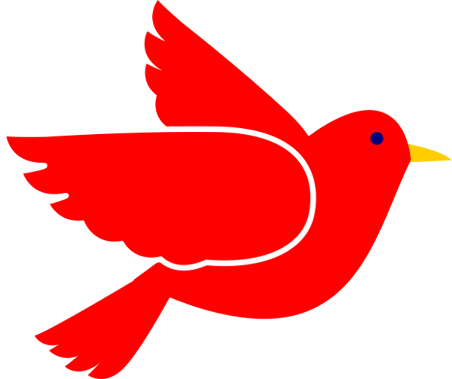 bird clipart red