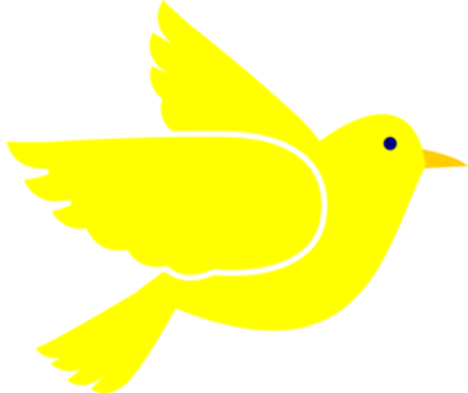 bird clipart yellow