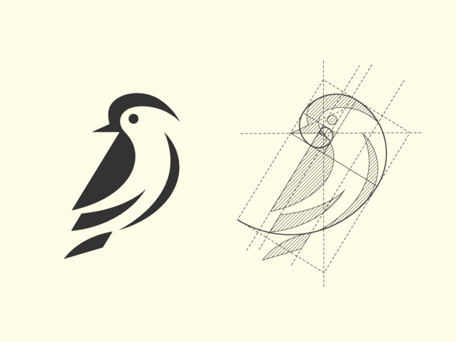 bird logo golden ratio