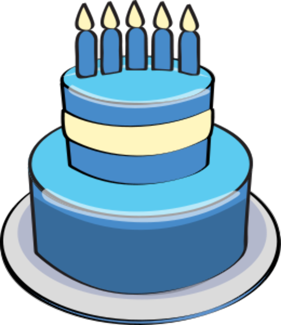 birthday cake clipart blue