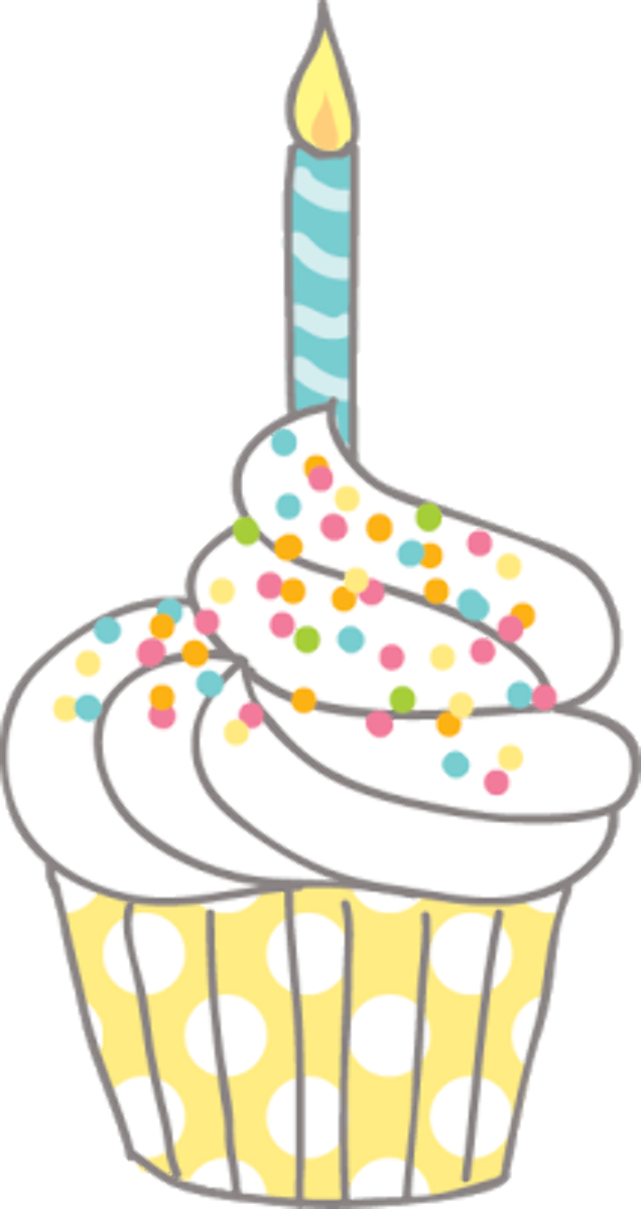 happy birthday clipart cupcake